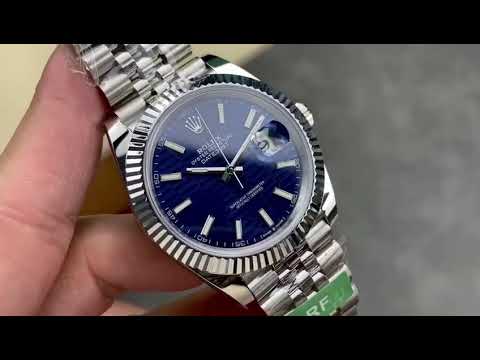 ARF Factory Rolex Datejust 41 126334-0032 41mm White Gold&904L Blue Fluted Dial Jubilee