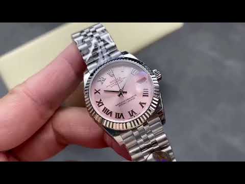8+ Factory Rolex counterweight Datejust 278274 0020 31mm Full 904L Roman Numerals Pink Dial Jub 1