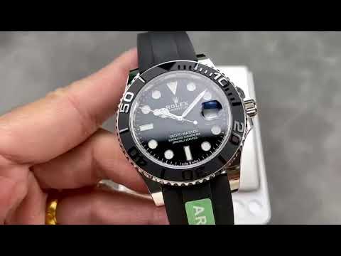 ARF Factory 'Counterweight' Rolex Yacht-Master 42 226659 42mm White Gold Rubber Strap Black Dial