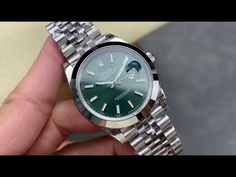 VS Factory Rolex Datejust 126300-0020 41mm Smooth Bezel Full 904L Mint Green Dial Jubilee