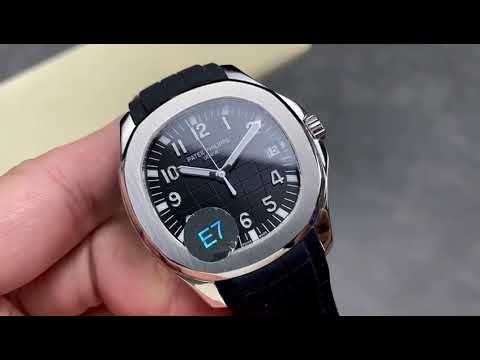 E7 Factory Patek Philippe Aquanaut 40mm 5167A 001 Black Rubber Strap Black Dial