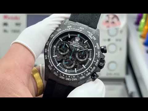 TW Factory Rolex Daytona 116500 40mm Carbon Fiber Black Canvas Strap Skeleton Dial