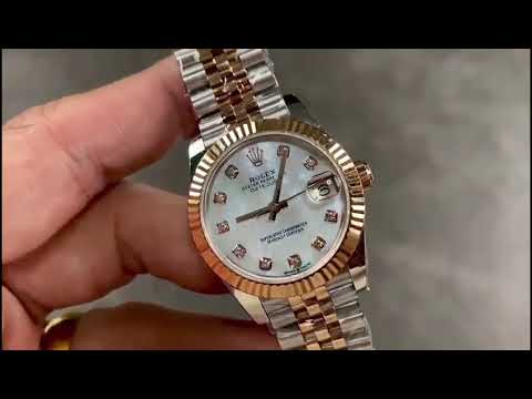 A+ Factory Rolex Datejust 278271-0026 31mm Half Rose Gold Diamond Mop Mother Of Pearl Dial Jubilee