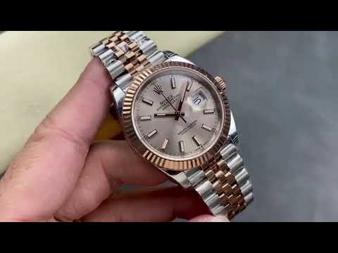 VS Factory Rolex Datejust 126331-0010 41mm Half Rose Gold Pink Dial Jubilee