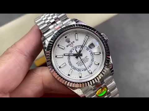 Noob Factory Rolex Sky-Dweller 336934-0004 42mm Full 904L White Dial Jubilee