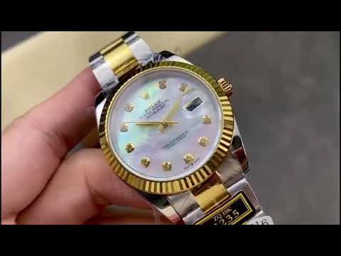ZQ Factory Rolex Datejust 126333-0017 41mm Half Yellow Gold Diamond Mother Of Pearl Dial