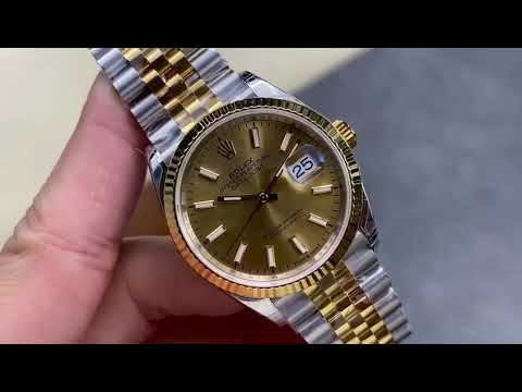 VS Factory Rolex Datejust 126233 0015 36mm Half Yellow Gold Champagne Dial Jubilee