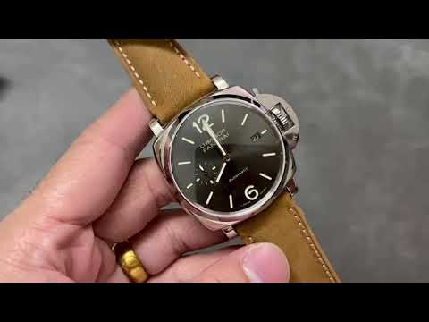 VS Factory Panerai Luminor Due Pam 00904  42mm Steel Leather Strap Grey Dial