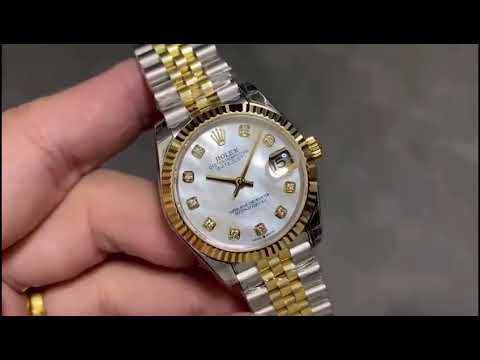 GS Factory Rolex Datejust 278273-0028 31MM Half Gold Diamond  Mop White Mother Of Pearl Dial Jubilee