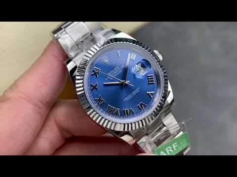 ARF Factory Rolex Datejust 41 126334-0025 41mm White Gold&904L Roman Numerals Blue Dial