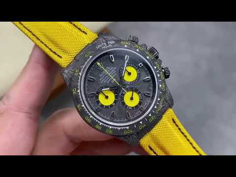 DIW Factory Rolex Daytona 116500 Limited Edition， 40mm Carbon Fiber Artificial Fiber Woven Strap