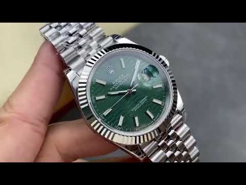 VS Factory Rolex Datejust 126334-0030 41mm Full 904L Fluted Motif Green Dial Jubilee