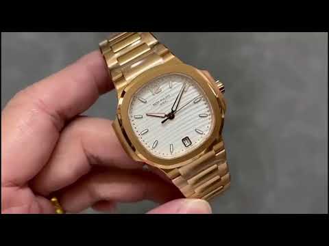 3K Factory Patek Philippe Nautilus 7118/1R-001 Rose Gold Silver Dial