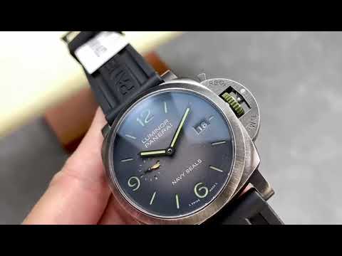 VS Factory Panerai Luminor 1950 Navy Seals PAM01412 44mm Steel Rubber Strap Grey Dial