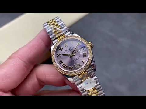 8+ Factory Rolex “counterweight” Datejust 278383RBR 31mm Diamond Yellow Gold Bezel Half Yellow Gold