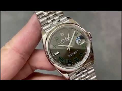 A+ Factory Rolex Datejust 126200-0017 36mm Full 904L Roman Numerals Grey Dial Jubilee