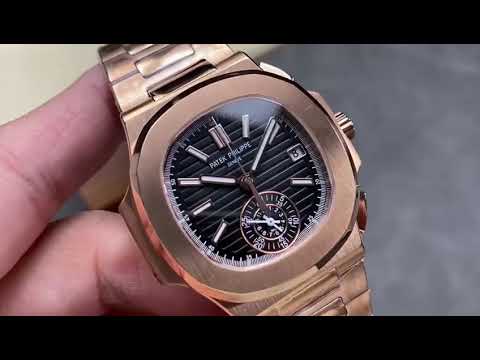 3K Factory Patek Philippe Nautilus 5980/1R 001 Rose Gold Black Dial