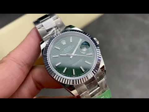 ARF Factory Rolex Datejust 41 126334-0029 41mm White Gold&904L Green Fluted Dial
