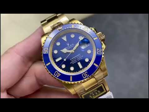 ZQ Factory Rolex Submariner Date 126618LB 41mm Full Yellow Gold Blue Dial