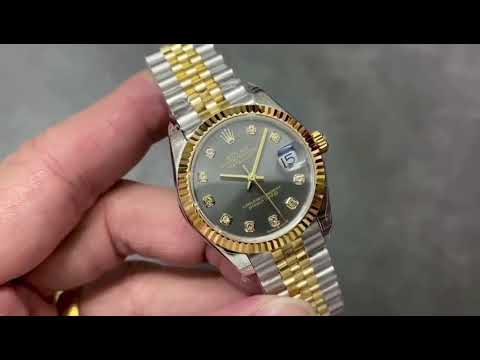 GS Factory Rolex Datejust 278273-0022 31MM Half Gold Diamond Mop Grey Dial Jubilee