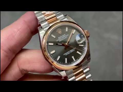 GS Factory Rolex Datejust 278241-0017 31MM Half Rose Gold Grey Dial
