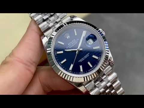VS Factory Rolex Datejust 126334-0032 41mm Full 904L Fluted Motif Blue Dial Jubilee