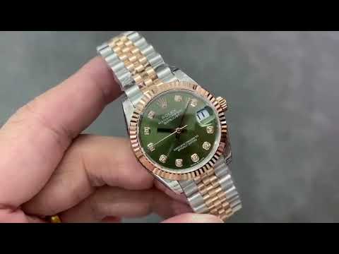 GS Factory Rolex Datejust 278273-0030 31MM Half Gold Diamond Mop Green Dial Jubilee