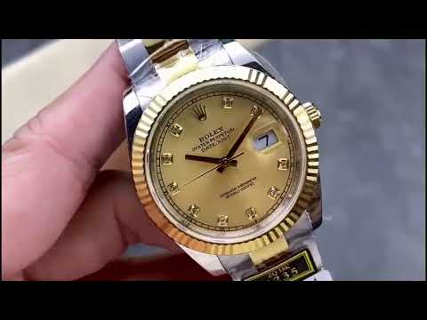 ZQ Factory Rolex Datejust 126333-0011 41mm Half Yellow Gold Diamond Champagne Dial