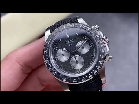 DIW Factory Rolex Daytona 116500 40mm Steel Artificial Fiber Woven Strap Arabic Number Carbon Fiber