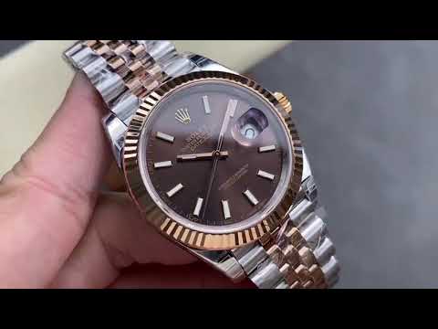 VS Factory Rolex Datejust 126331-0002 41mm Half Rose Gold Brown Dial Jubilee