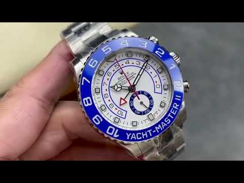 KF Factory Rolex Yacht-Master II 116680-0002 44mm Full Steel Strap White Dial
