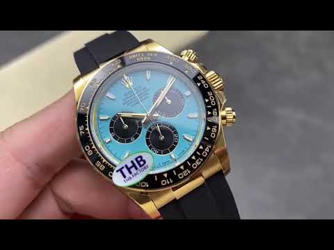 THB Factory Rolex Daytona 126518LN Yellow Gold Rubber Strap Tiffany Blue Dial