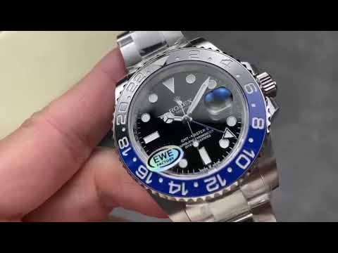 EWE Factory Rolex Batman GMT-MASTER II 126710BLNR-0003 40mm Full 904L Black Dial