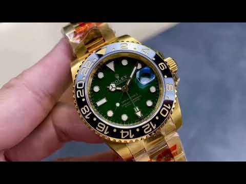 KF Factory Rolex GMT-Master II 116718LN 40mm Full Gold Green Dial