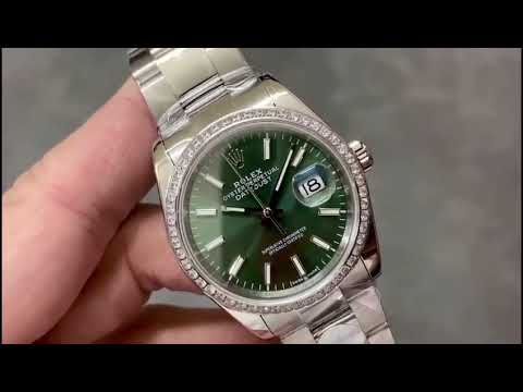 A+ Factory Rolex Datejust 126284RBR-0044 36mm Diamond Bezel Full 904L Green Dial