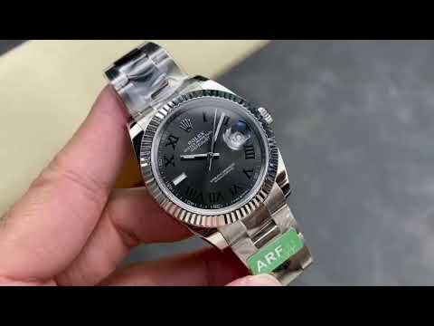 ARF Factory Rolex Datejust 41 126334-0021 41mm White Gold&904L Roman Numerals Grey Dial