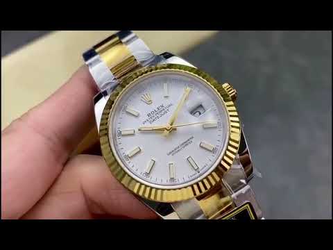 ZQ Factory Rolex Datejust 126333-0015 41mm Half Yellow Gold White Dial