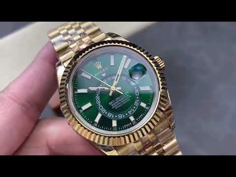 Noob Factory Rolex Sky Dweller 336938 0008 42mm Yellow Gold Green Dial