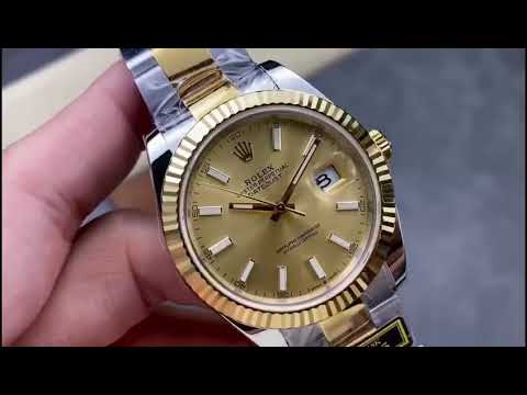 ZQ Factory Rolex Datejust 126333-0009 41mm Half Yellow Gold Champagne Dial