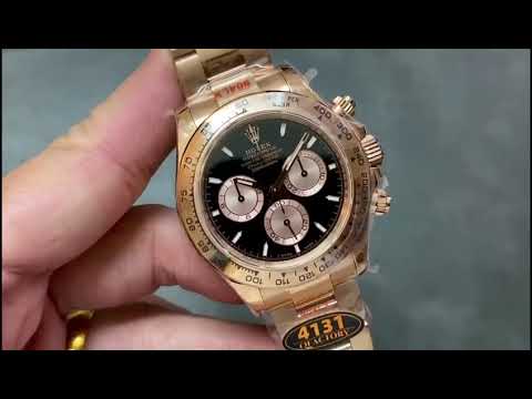 QF Factory 'Counterweight' Rolex Daytona 126505 40mm Full Rose Gold Black Dial