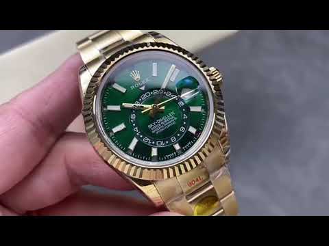 Noob Factory Rolex Sky Dweller 336938 0007 42mm Yellow Gold Green Dial