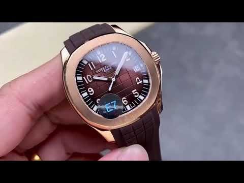 E7 Factory Patek Philippe Aquanaut 40mm 5167R 001 Rose Gold Rubber Strap Brown Dial