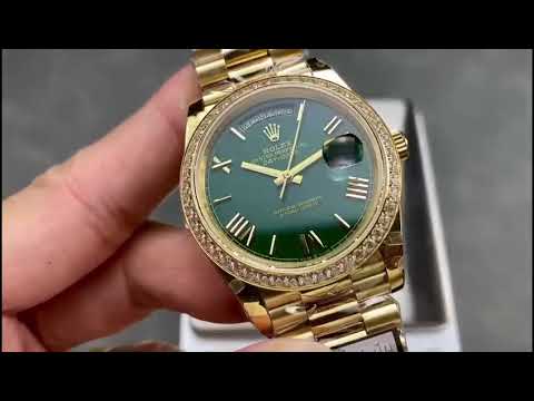 QF Factory 'Counterweight' Rolex Day-Date 40 228348RBR-0045 40mm Diamond Bezel Full Yellow Gold