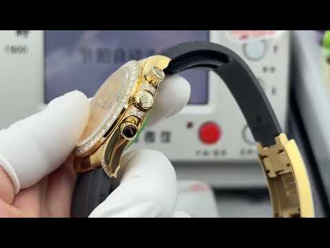 N+ Factory Counterweight Rolex Daytona 126538TBR-0004 40mm Yellow Gold Oysterflex Diamond Bezel