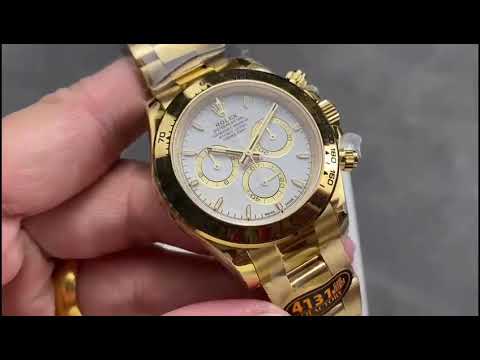 QF Factory “CounterWeight” Rolex Daytona 126508-0001 40mm Full Yellow Gold White Dial