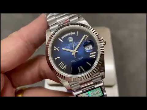 QF Factory 'Counterweight' Rolex Day-Date 40 228239-0076 40mm Full White Gold Roman Numerals Dark