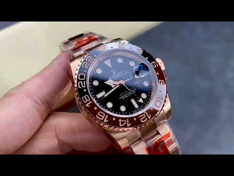 KF Factory Rolex GMT-Master II 126715CHNR 40mm Full Rose Gold Black Dial