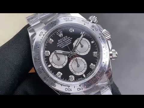 UFO Factory Rolex Daytona 126509-0002 40mm Full White Gold Diamond Black Dial