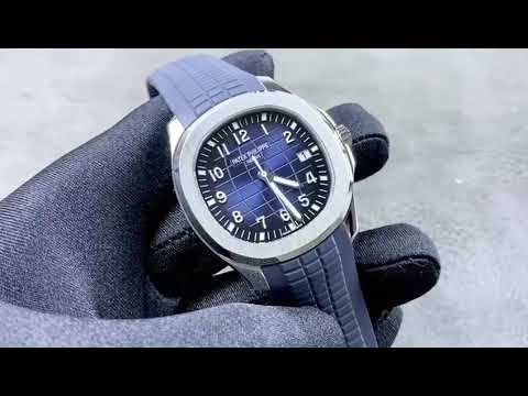 APW Factory Patek Philippe Aquanaut 5168G 001 Blue Rubber Strap Arabic Numerals Blue Dial 1