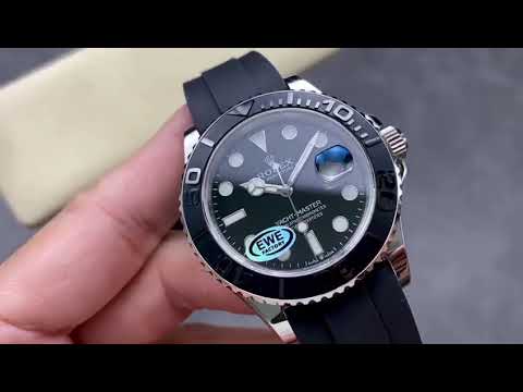 EWE Factory Rolex Yacht-Master 226659 42mm White Gold Rubber Strap Black Dial